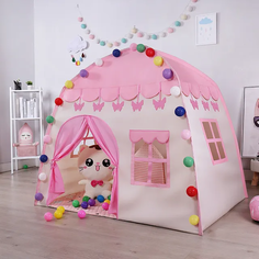 Палатка игровая для девочки, Цветочный домик для игр розовый Love Veter