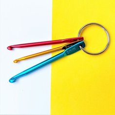 Крючки для вязания портативный набор на кольце, d 3/4/5 мм