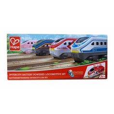Набор локомотивов HAPE 4 шт на батарейках Серия "Мой поезд" E3789_HP