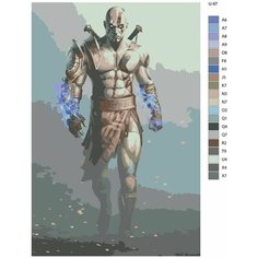 Картина по номерам U-97 "Игра God of War. Кратос" 70x110 см Brushes Paints