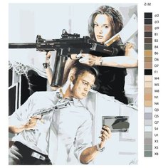 Картина по номерам Z32 "Мистер и миссис Смит", 70x90 см Brushes Paints