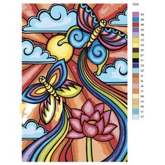 Картина по номерам Т279 "Радужные бабочки" 80x120 Brushes Paints