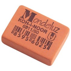 Ластик Koh-I-Noor Mondeluz 6811/80 (прямоугольный, 26x18,5x8мм, оранжевый) 1шт. (6811080002KDRU)