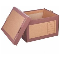 Короб архивный Attache (410х328х263мм, на 5 папок, гофрокартон) бурый