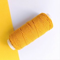 Нитка-резинка спандекс для рукоделия темно-желтый, 25 м