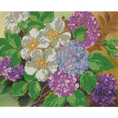 Вышивка бисером картины Гортензия 30*24см Вышивочка