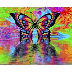 Картина по номерам Радужная бабочка 40х50 см Hobby Home