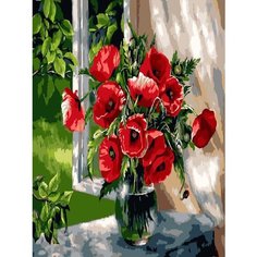 Картина по номерам Маки на окне 40х50 см Hobby Home
