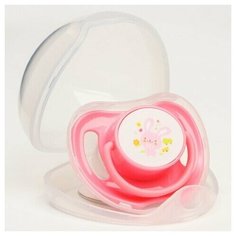 4591110 Соска-пустышка ортодонтическая, силикон,6+, с колпачком в контейнере, цвет микс Сима ленд