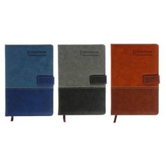 Ежедневник недатированный А5, 140 листов, тонированный срез, в клетку, обложка пвх, микс Noname