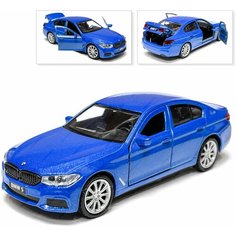 Машина BMW 5 M-Sport, инерционная, синяя, Технопарк, 12 см