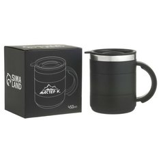 Термокружка, 450 мл, Поход "Мастер К", сохраняет тепло 2 ч, 11 х 8 см, черная