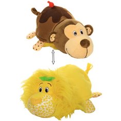 Мягкая игрушка 1 TOY Вывернушка Ням-Ням Лев-Мартышка с ароматом, 35 см