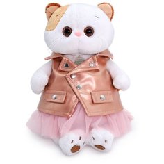 Мягкая игрушка Basik&Co Кошка Ли-Ли в юбке и жилетке, 27 см, мультиколор