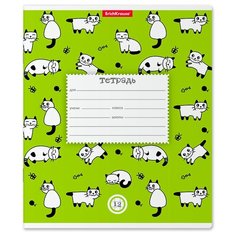 ErichKrause Упаковка тетрадей Cats 012010154-46530, 10 шт., клетка, 12 л., 10 шт., зеленый
