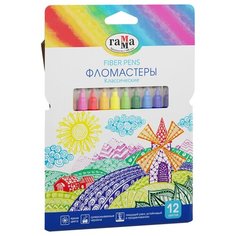 ГАММА Набор фломастеров «Классические» (180319_11), разноцветный, 12 шт. Gamma