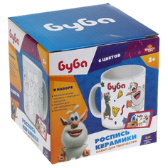 MultiArt Кружка для росписи Буба, 7420389 белый сказки и мультфильмы 6 шт.
