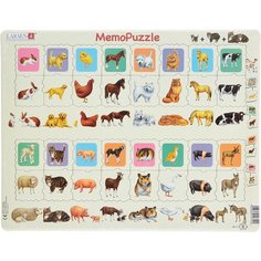 Мемопазл Larsen "Животные с детёнышами", 36 деталей (GP11)