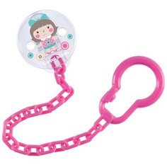 Canpol Клипса-держатель для пустышек Toys, 0+ месяцев, цвет розовый, 10/889