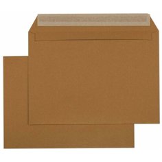 Конверты С4 (229х324 мм) крафт, отрывная лента, 90 г/м2, комплект 250 шт, 112175, 122135 Курт