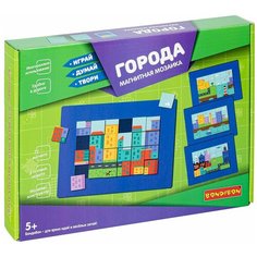 Настольная игра мозаика "города" магнитная 4 в 1 Играй Думай Твори Bondibon