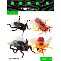 Резиновые Фигурки-тянучки "Муха и Пчела" НА125, 12 см. / 2 шт. Denco Store