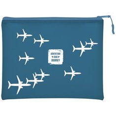 Папка на молнии BrunoVisconti, А5+ (26 х 20 см), "ADVENTURE AND JOURNEY", Арт. 14-005/10