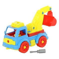 Конструктор-транспорт Автомобиль-экскаватор в сетке 73044 Полесье