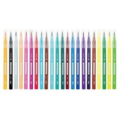 Фломастеры Deli EC10324 Color Emotion кисть смываемые 24цв. пластиковый пенал 24шт.