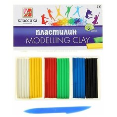 Пластилин 6 цветов 120 г "Классика" Луч