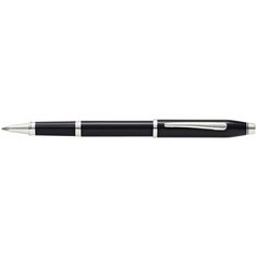 Ручка-роллер Cross Century II Black lacquer, черный лак с отделкой родием CROSS MR-AT0085-102