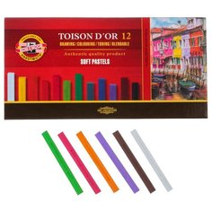 Пастель сухая художественная Soft Koh-I-Noor TOISON D‘OR 8582, 12 цветов