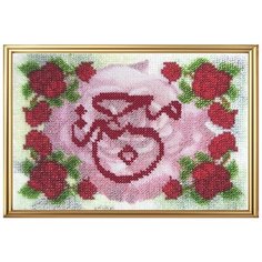 Вышивка Маххабат "Любовь и розы" 13.5x20 см. Вышивальная Мозаика