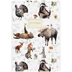 Тетрадь B5 (179×250 мм) 60 л. BRUNO VISCONTI сшивка, клетка, Soft Touch, фольга, бежевая бумага 70 г/ м 2 , «ЗВЕРИ», 7-60-001/ 06