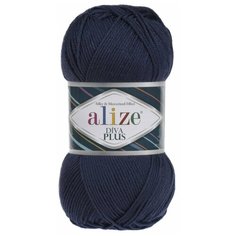 Пряжа для вязания Alize Diva Plus 58 темно-синий, 100 г, 220 м, 5 штук