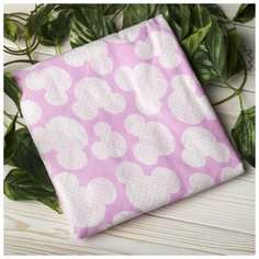 Простыня на резинке, размер 75×125×12 см, мышонок розовый, бязь Amarobaby