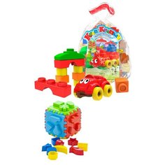 Развивающие игрушки для малышей набор Игрушка сортер "Кубик логический большой" + Конструктор "Кноп-Кнопыч" 36 дет. Биплант