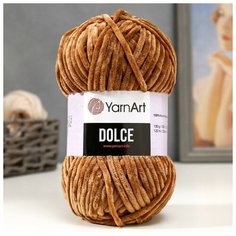 Пряжа "Dolce" 100% микрополиэстер 120м/100гр (765 бежевый) микс Yarn Art
