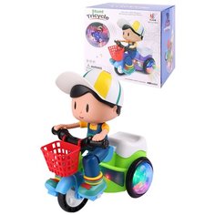 Интерактивная игрушка Мальчик на велосипеде свет, звук 2710199827 Yijun