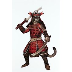 Деревянные пазлы для детей и взрослых/Кот Самурай/подарочный набор/головоломка/игра Active Puzzles