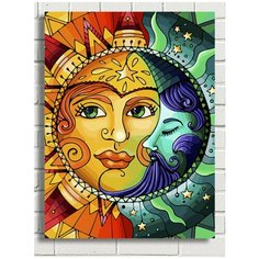Картина по номерам солнце и луна (звёзды, космос, планеты) - 8526 В 30x40