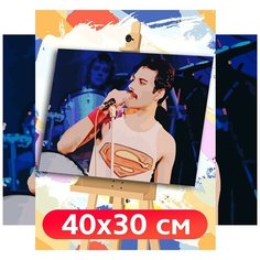 Картина по номерам Музыка QUEEN Фредди Меркьюри - 6339 Г 30x40