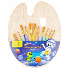 Набор кистей Мульти-Пульти синтетика, 12 шт., SB_37579, 12 шт., разноцветный