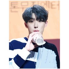 Картина по номерам на холсте ATEEZ kpop Минги - 13 30X40