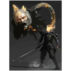 Картина по номерам на холсте Nioh 2 - 4 30X40