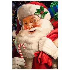 Картина по номерам на холсте Новый год (Рождество, Дед Мороз, Снегурочка, Аниме) - 7253 В 60x40