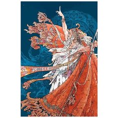 Картина по номерам на холсте настольная игра иниш INIS карточная игра персонаж - 6960 В 60x40