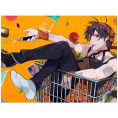 Картина по номерам на холсте Аниме JoJo ДжоДжо (Джотаро, Джованна, Джолин) - 7625 Г 30x40