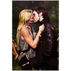 Картина по номерам на холсте однажды в сказке пара любовь - 850 40X60