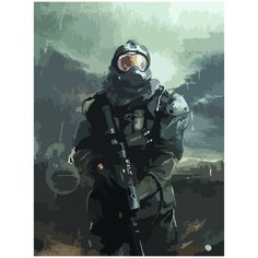 Картина по номерам на холсте STALKER - 3 30X40
